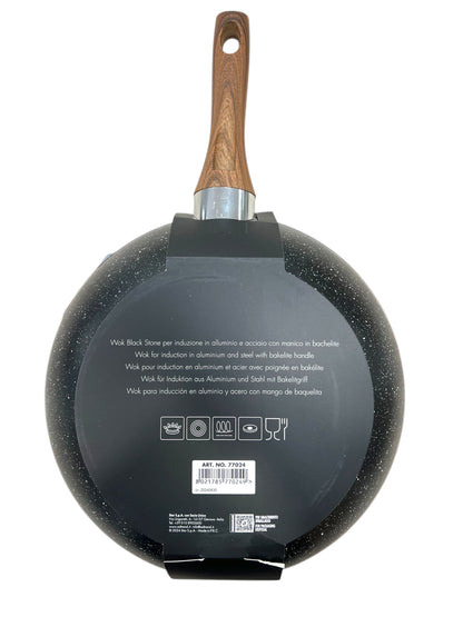 Padella Wok Black Stone 30 cm - Antiaderente e Resistente - PFOA Free