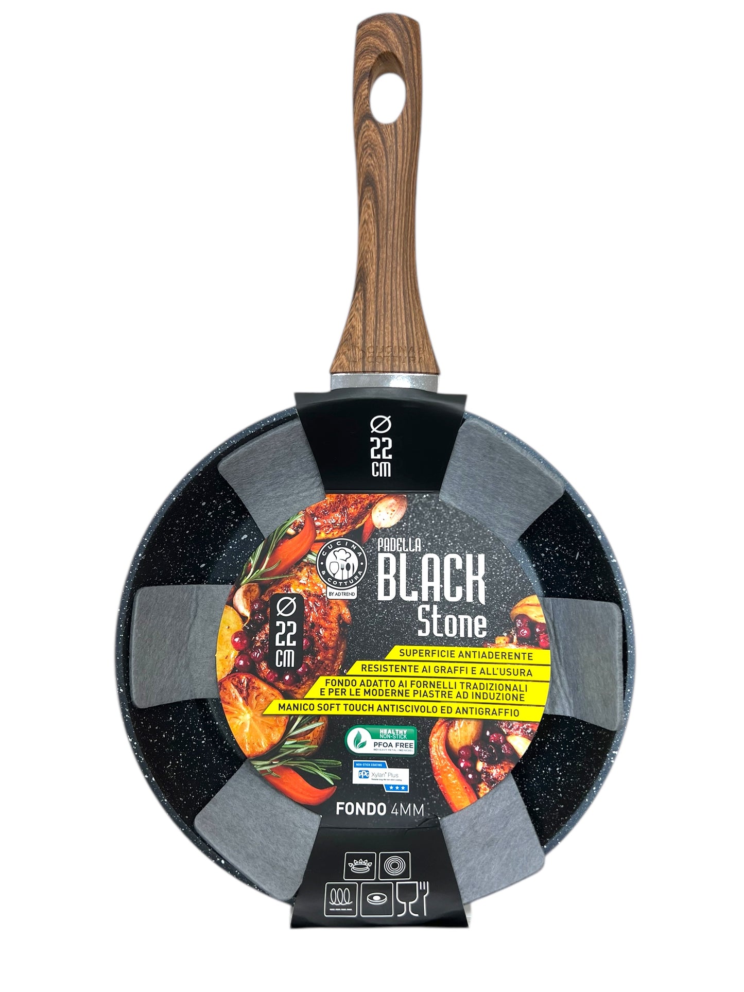Padella Black Stone 22 cm - Antiaderente e Resistente - PFOA Free